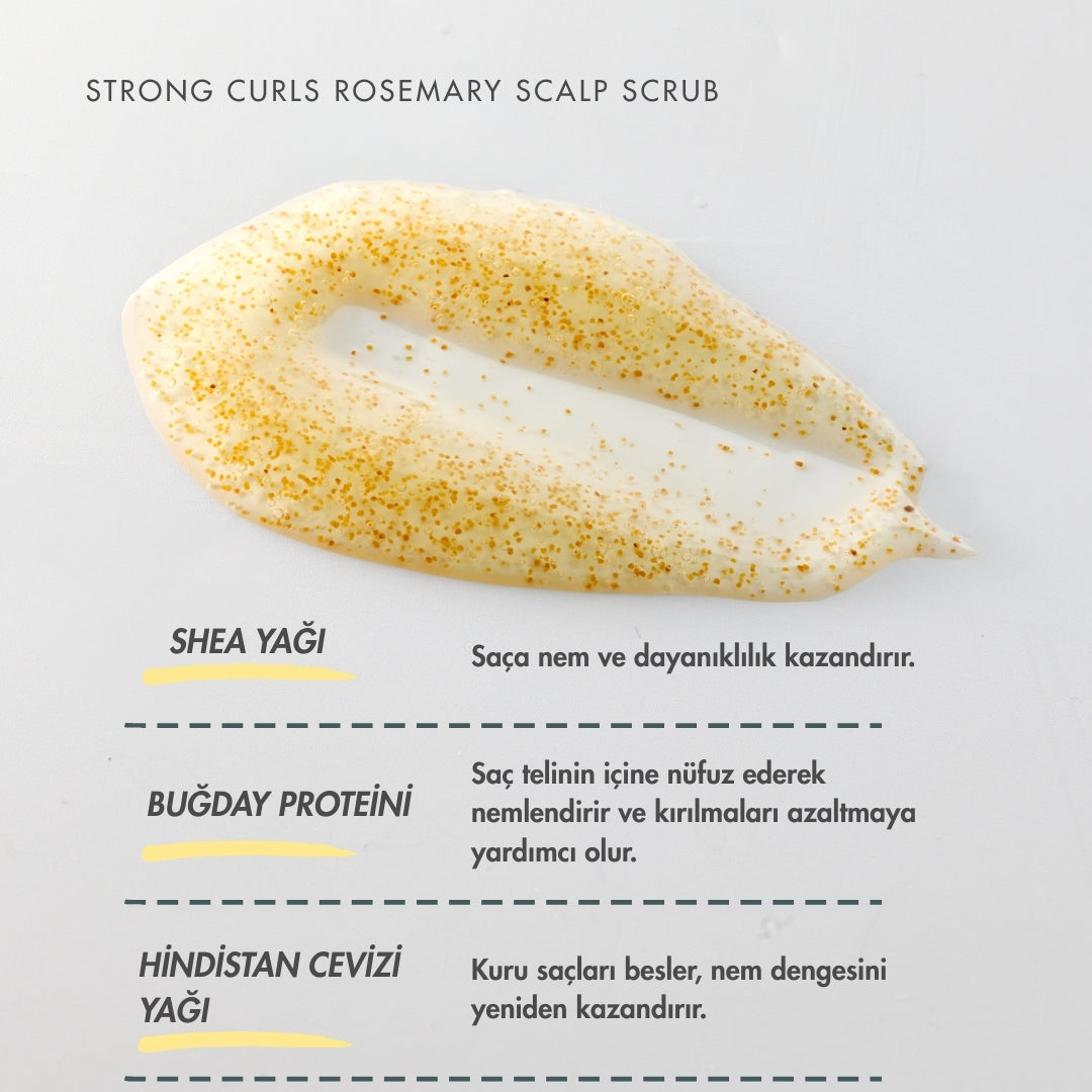 Strong Curls Güçlendirici Saç Derisi Peelingi